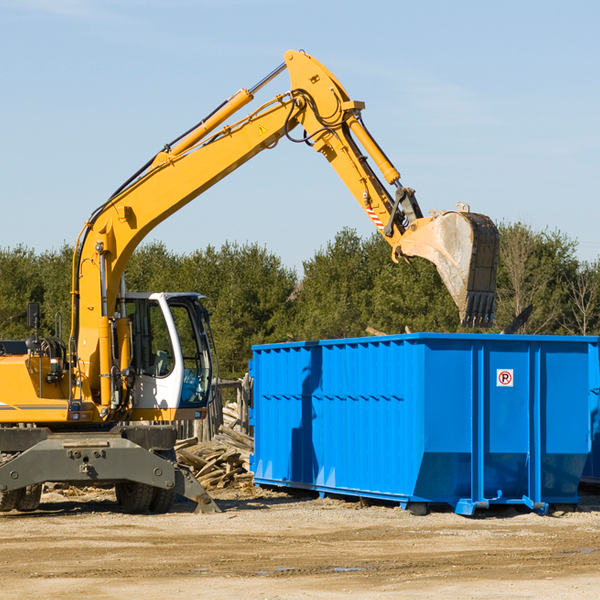 what size residential dumpster rentals are available in Monroe County AL